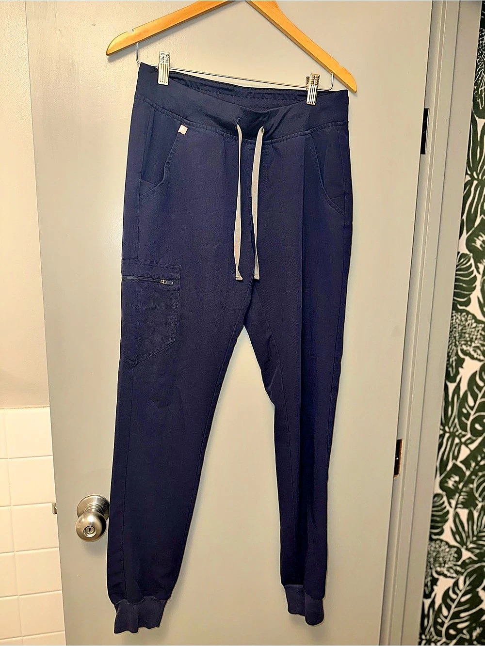 FIGS Zamora Jogger Scrub Pants Blue Small Tall